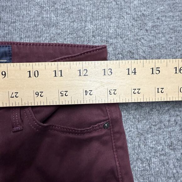 AG Adriano Goldschmied Jeans Womens 24 Burgundy Prima Crop Mid Rise Cigarette - Picture 6 of 8